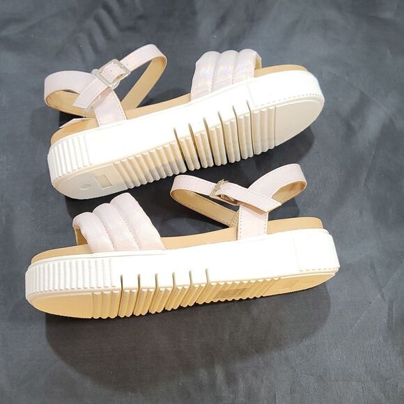 BRAND NEW SUGAR OPEN TOE ADJUSTABLE BUCKLE ANKLE STRAP WEDGE GIRL SANDAL - Picture 11 of 14